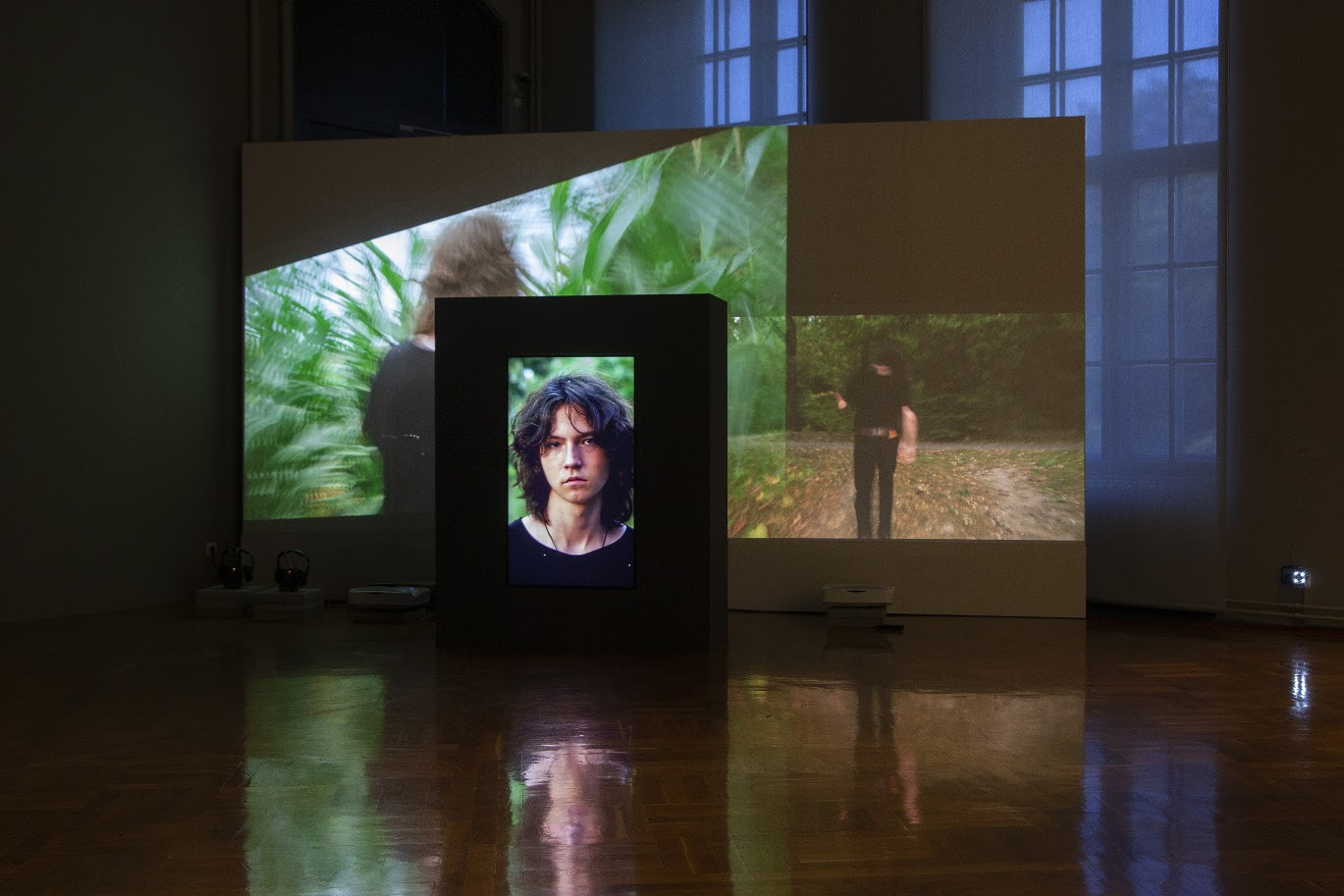 An installation view from the exhibition “Café Belarus II: Kassandra Complex Kassandra Komplex” held in Japanisches Palais in September-November 2023